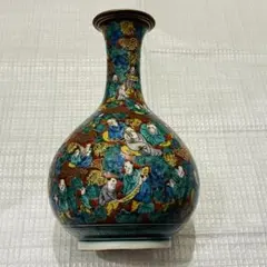 九谷焼　九谷木米　花瓶【金彩　赤絵　花瓶　花器　壺　伝統工芸品　インテリア】のサムネイル