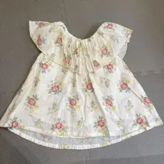 値下げしました！petit main フラワープリント シャツ 80cm