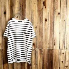 SCYE BASICS ボーダー Tシャツ Sサイズ 日本製 ワンポイントロゴのサムネイル