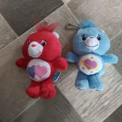ケアベア ぬいぐるみ 2体セット 赤,青