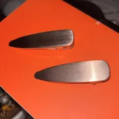 メタルヘアピン クリップ 2個セット シャンパン