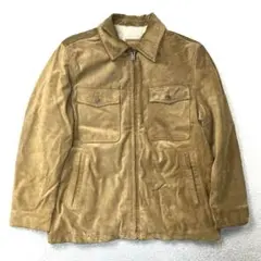 GAP ギャップ　スエードジャケット　裏ボア　ベージュ　ジップアップ　XL