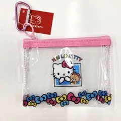 新品未使用 ハローキティ クリアポーチ カラビナ付き ピンク/タイニーチャムのサムネイル