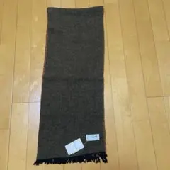 Crocodile メンズマフラー チャコールブラウンと茶色のリバーシブル