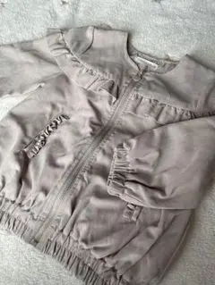 フリル付きグレーのジャケット 100cm