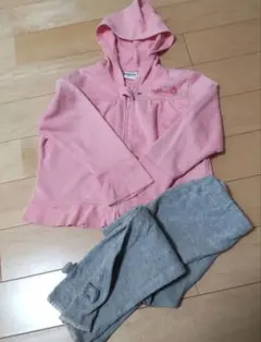 【女の子120㎝】Oshkosh ピンク パーカー と 西松屋 長ズボンセット