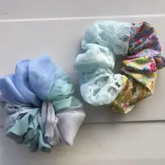 レース　オーガンジーシュシュ　2点セット