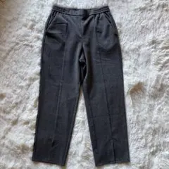 GU 起毛フロントスリットパンツ グレー L