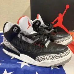 NIKEナイキ ジョーダン3 jordan3 27.5cm 9.5 黒 白 赤