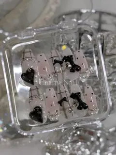 〘 現品 〙 ネイルチップ スナ系 ワンホン 韓国 フレンチガーリー 推し活