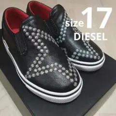 スニーカー DIESEL ディーゼル 星 ブラック 黒 17cm