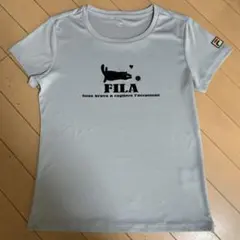 FILA 猫デザイン テニスウェア　ゲームシャツ M グレー