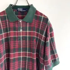 ’90s USA製 ラルフローレン チェックポロ XL