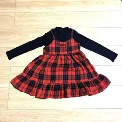 ワンピース　赤チェック　110㎝