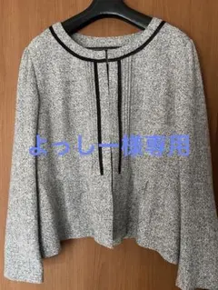 グレー ブラック ツイード セレモニージャケット