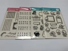 セリア クリアスタンプ　アニマル、かな文字　　4点セット