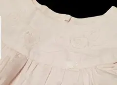 タルティーヌショコラ　110cm　お上品　お花アップリケ刺繍の素敵なワンピース