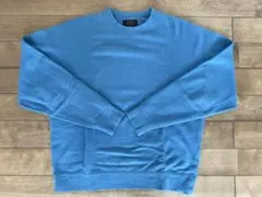BEAMSプラス　クルーネック トレーナー(ブルー)