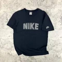 00s NIKE ゴツナイキ Tシャツ 古着 カマボコ ロゴプリント 灰黒 XLのサムネイル