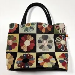 新品未使用 京彩 トートバッグ 手提げ 日本製 花柄 刺繍 鮮やか フラワー