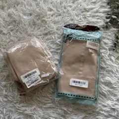 新品　2枚セット　AMOVO 裏起毛タイツ ベージュ 220デニール相当