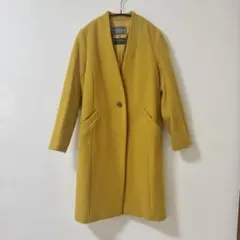 UNITED ARROWS　Vネックノーカラーコート　36