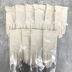 日焼け防止 メッシュ手袋 ベージュ 10点 まとめて　2479