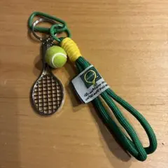 テニスラケット キーホルダー ストラップ付き