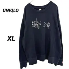 ユニクロ UT トレーナー【XL】ディズニー 101 コラボ ブラック