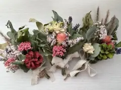 ドライフラワースワッグ 3点セット