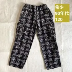 希少！ヒスミニ　y2k ヴィンテージ　コーデュロイ　総柄パンツ　ズボン　120