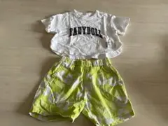 ベビードール　ロゴTシャツ&ショートパンツ　90
