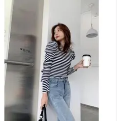 【値下げ可能】バースデーバッシュBORDER PUFF RIB KNITのサムネイル