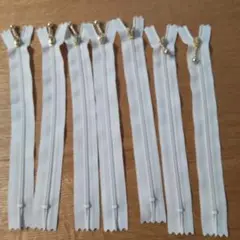 18センチファスナー7本セット オフ白