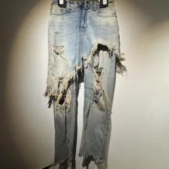 R13 レイヤード ダメージデニムパンツのサムネイル
