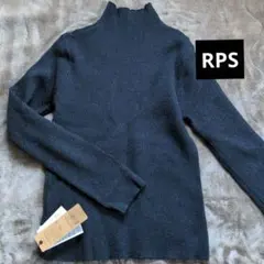 新品タグ付き★rpsラメ混黒ハイネックニット