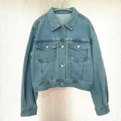 美品✦GU デニムジャケット L インディゴブルー Gジャン綿100％