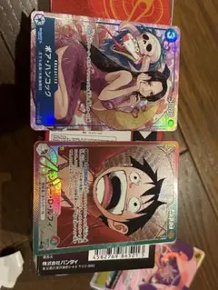 ONE PIECE カードゲーム セット　ルフィP-L ハンコックP-R