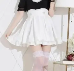 NOEMIE ノエミー 花柄ジャガードフレアスカート 白