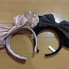 ディズニー　カチューシャ スパンコール　リボン
