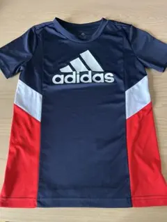 adidas キッズ Tシャツ 140cm ネイビー