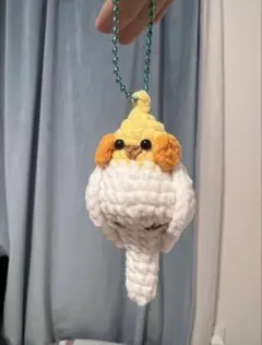 オカメインコ あみぐるみ キーホルダー　ハンドメイドのサムネイル