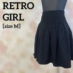RETRO GIRL フレア ミニ スカート M ウエストゴム
