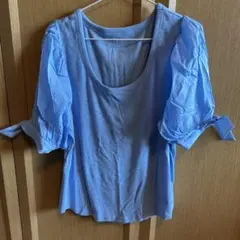 GAP ライトブルー パフスリーブ Tシャツ