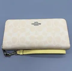 コーチ COACH CW778 長財布 イエロー シグネチャーのサムネイル