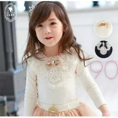 ★値下げ★おしゃれ トップス フォーマル 女の子 キッズ ホワイト 誕生日 90