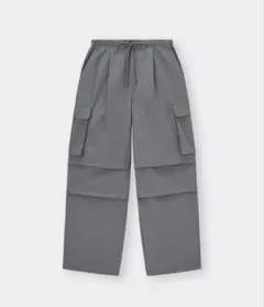 パラシュートカーゴパンツ グレー　丈標準70.0〜74.0cm