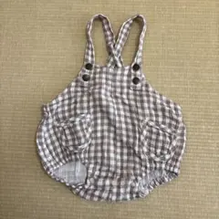 テータテート　ギンガムチェックロンパース 70cm