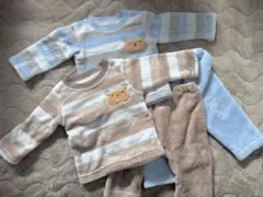 ふわふわ　もこもこ　くまさん　パジャマ　ベビー　80cm 2枚セット