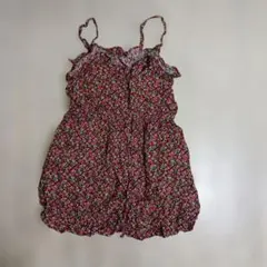 【美品】 DIVIDED 小花柄シャーリング キャミソール Mサイズ 黒